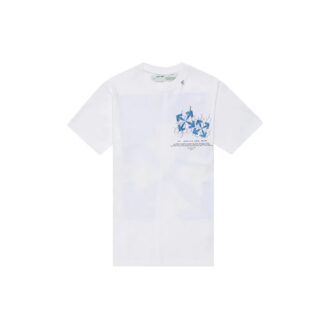 Green Fence Arrows T-Shirt Arrow Printing Short Sleeve White