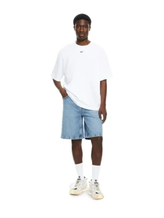 Half Arrow Denim Shorts