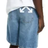 Half Arrow Denim Shorts
