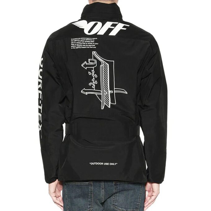 Half Zipper Pullover Long Sleeves Stand Collar Logo Jacket Version Black