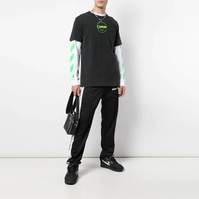 Hand Logo Slim T-Shirt Short Sleeve Black