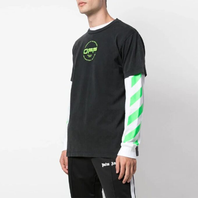 Hand Logo Slim T-Shirt Short Sleeve Black