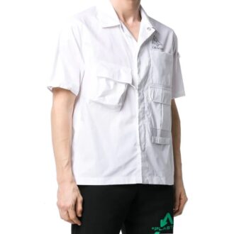 Hand Painted Printing Shirt Men White