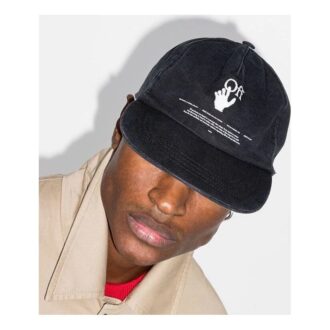 HANDS-OFF Logo Baseball Cap Peaked Cap Black