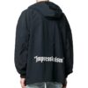Impressionism Windbreaker Hooded Coat Men Black