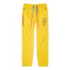 Industr Y013 Panelled Logo Printing Drawstring Sports Long Pants Yellow