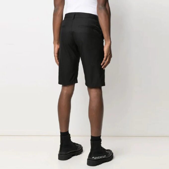 Industrial Belt Knee-Length Shorts Version Black