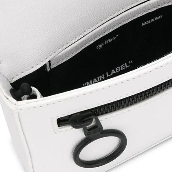 Industrial Logo Shoulder Bag White