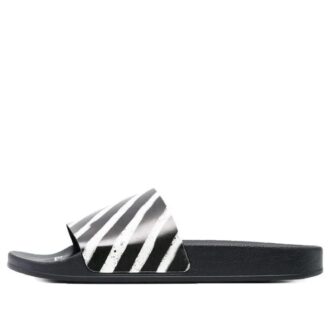 Industrial Sliders “Diagonal Stripe – Black White”