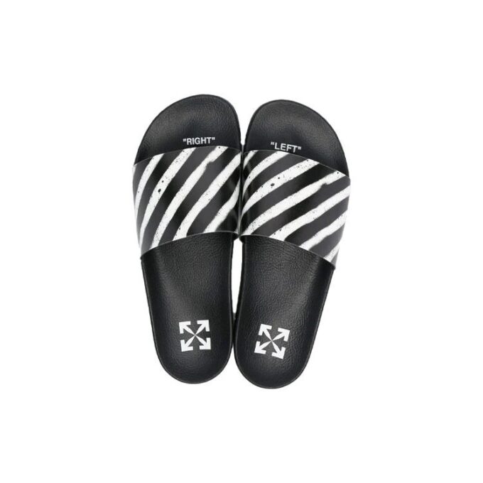 Industrial Sliders “Diagonal Stripe – Black White”