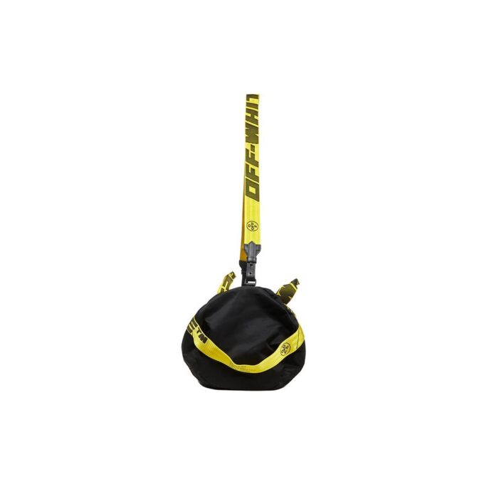Industrial strap nylon duffle bag “Black Yellow”