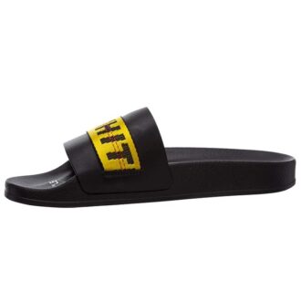 Industrial Tape Slides Slippers Black/Yellow