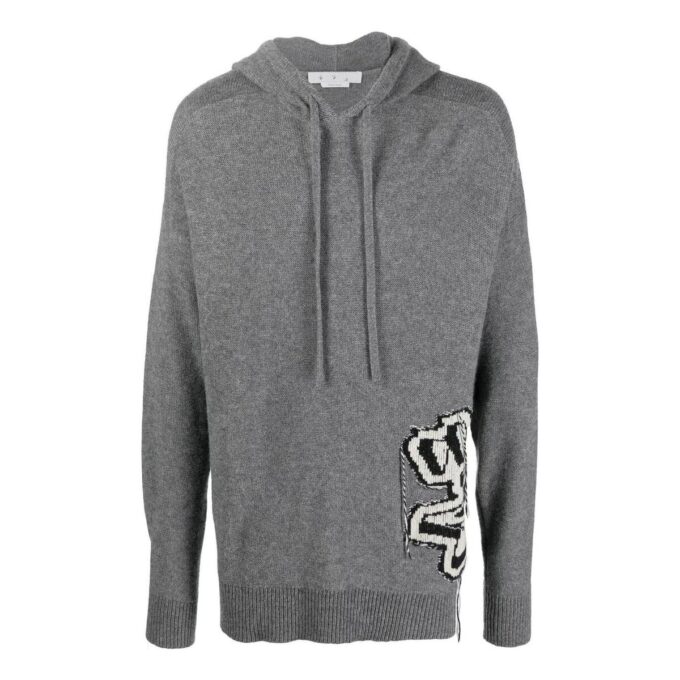 Intarsia Knit Hoodie