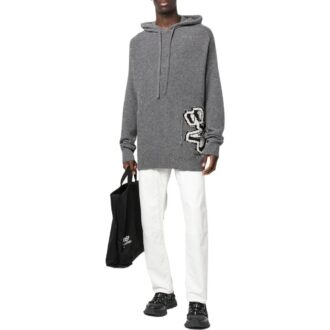 Intarsia Knit Hoodie