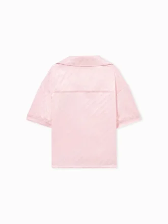 Jacquard Off Satin Shirt