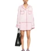 Jacquard Off-White Satin New Roxy Pajama Dress