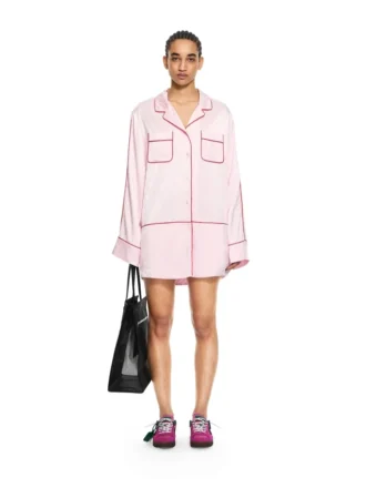 Jacquard Off-White Satin New Roxy Pajama Dress