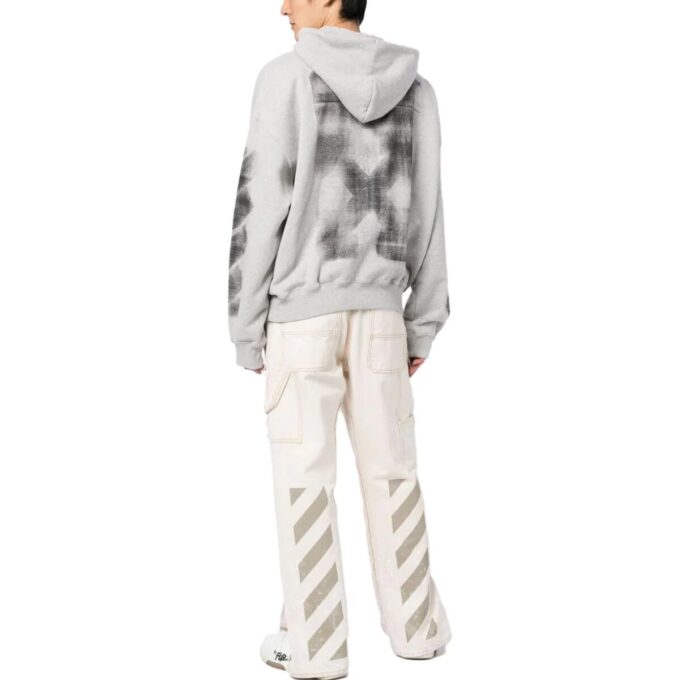 Jumbo Arrow Boxy Hoodie “Melange Grey Black”