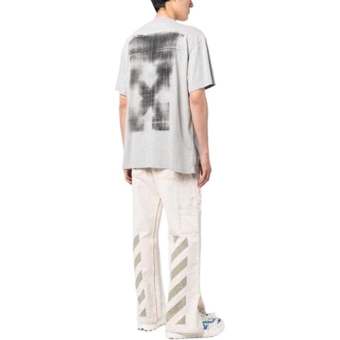 Jumbo Arrow-print Cotton T-shirt “Grey”