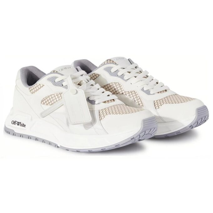 Kick Off Low-Top Sneakers “White Tan”