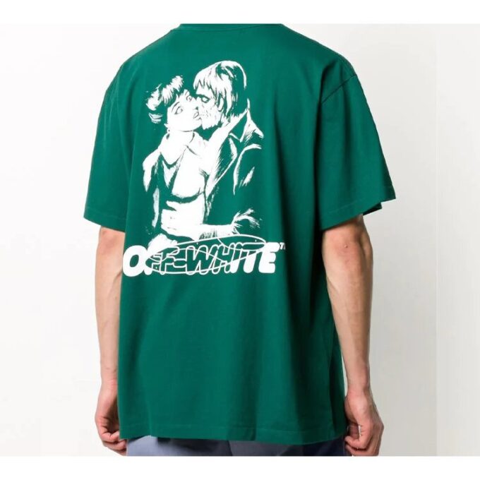 Kiss 21 Logo Printing Loose Fit Short Sleeve Green
