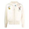 Knit Pattern aviator Solid Color Jacket Creamy White