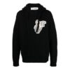 Knitted Hooded Sweatshirt “Black”