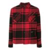 lapel Plaid Long Sleeves Shirt Version Red