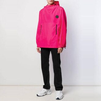Large Arrow Back Printing Windproof Jacket Red
