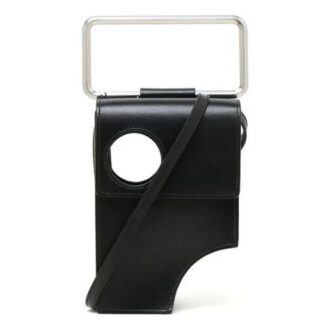 Leather 21 Long Single-Shoulder Bag Black
