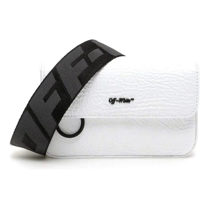 Leather Shoulder Messenger Bag White