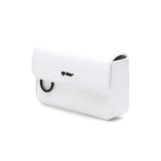 Leather Shoulder Messenger Bag White