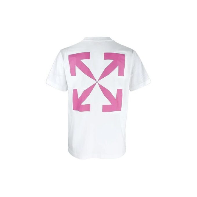 Logo Alphabet Printing Arrow Short Sleeve White