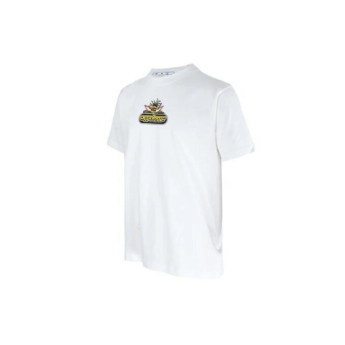 Logo Alphabet Printing Arrow Short Sleeve White
