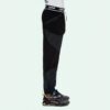 Logo Arrow Printing Drawstring Sports Long Pants Slim Fit Version Black