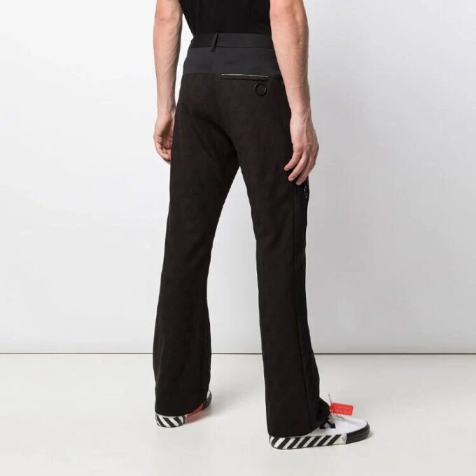 Logo Casual Pants Slim Fit Version Black