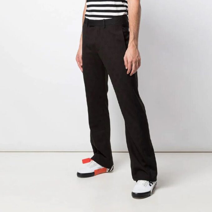 Logo Casual Pants Slim Fit Version Black