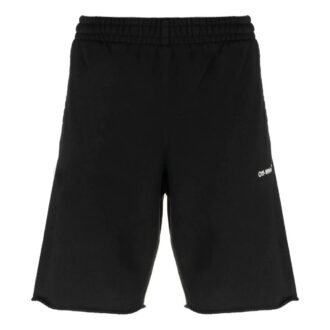 Logo Chain Arrow Straight Sports Shorts Black