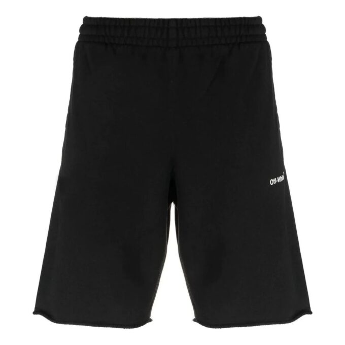 Logo Chain Arrow Straight Sports Shorts Black