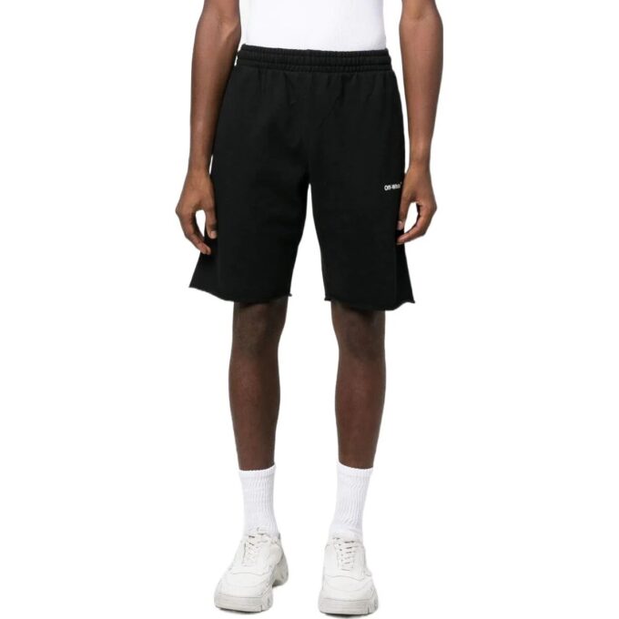 Logo Chain Arrow Straight Sports Shorts Black