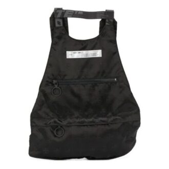 logo Jacquard Backpack schoolbag Black
