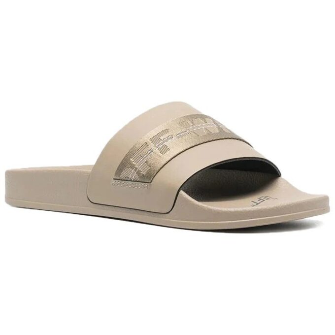 Logo Khaki Slippers