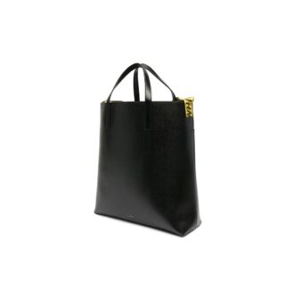 Logo Leather Tote “Black”