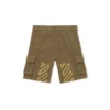 Logo Patch Diagonal Cargo Shorts