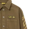 Logo Patch Diagonal Long-Sleeved Shirt
