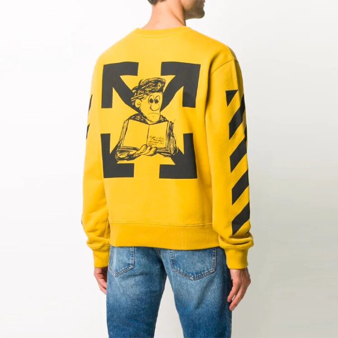 logo Pattern Printing Long Sleeves Version Yellow