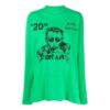 Logo Portrait Embroidered Long Sleeves Unisex Green