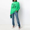 Logo Portrait Embroidered Long Sleeves Unisex Green