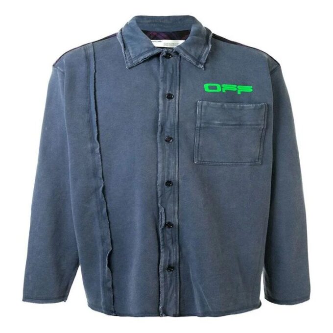 Logo Print Button Up Shirt