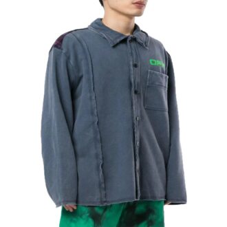 Logo Print Button Up Shirt